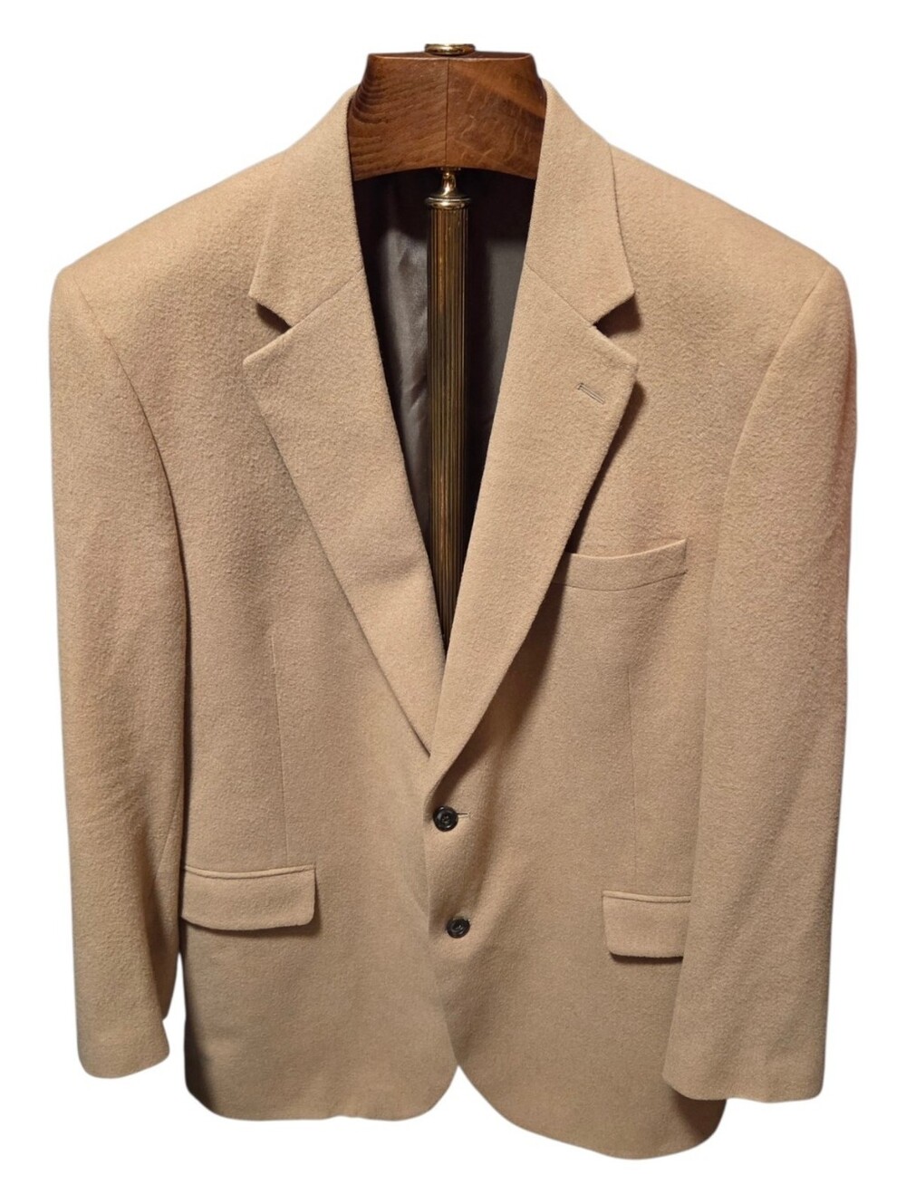 Vintage Jos A Bank Camel Hair Tan Blazer Sport Coat Size 48L